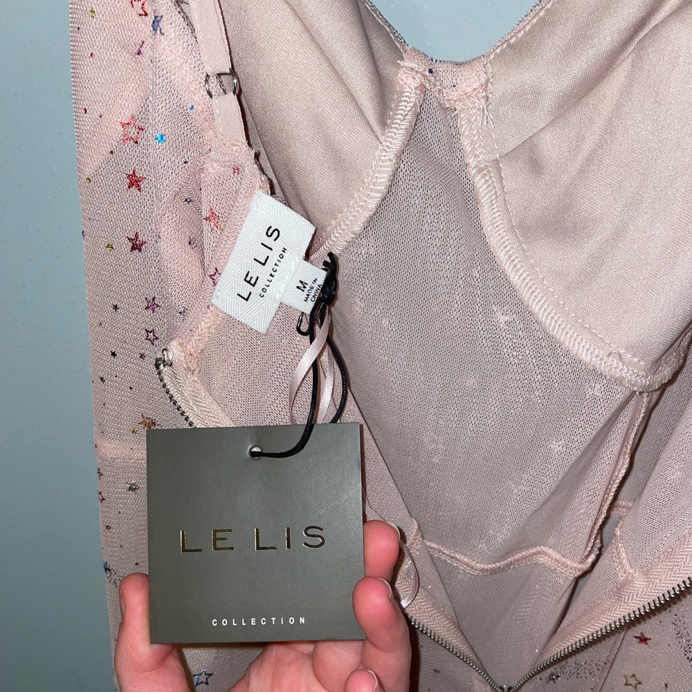 Le Lis Pink See Through Bodysuit- Never Worn- Tags Still On